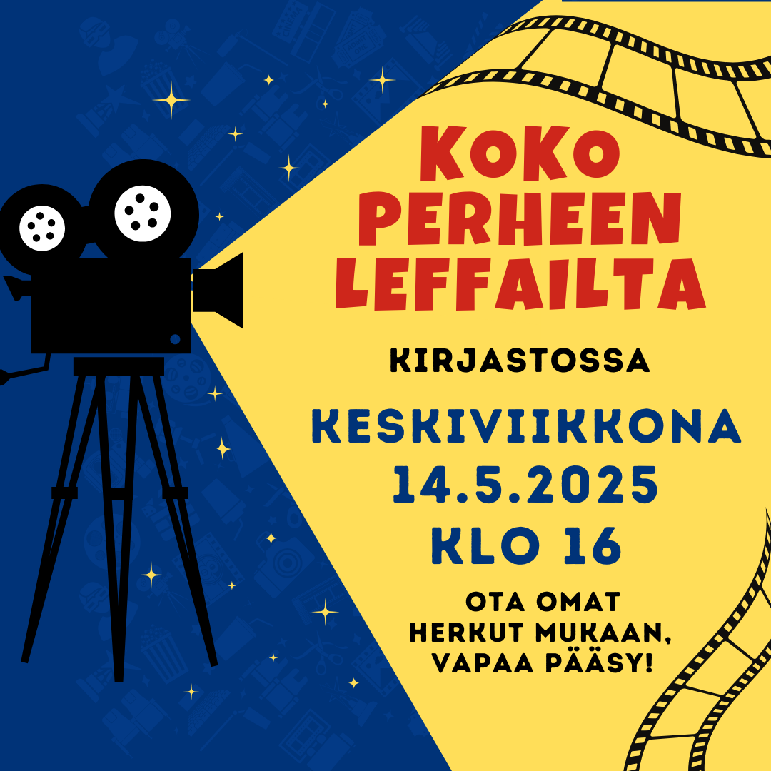 Leffailta toukokuu_someneliö Koko perheen leffailta kirjastossa 14.5. klo 16 alkaen