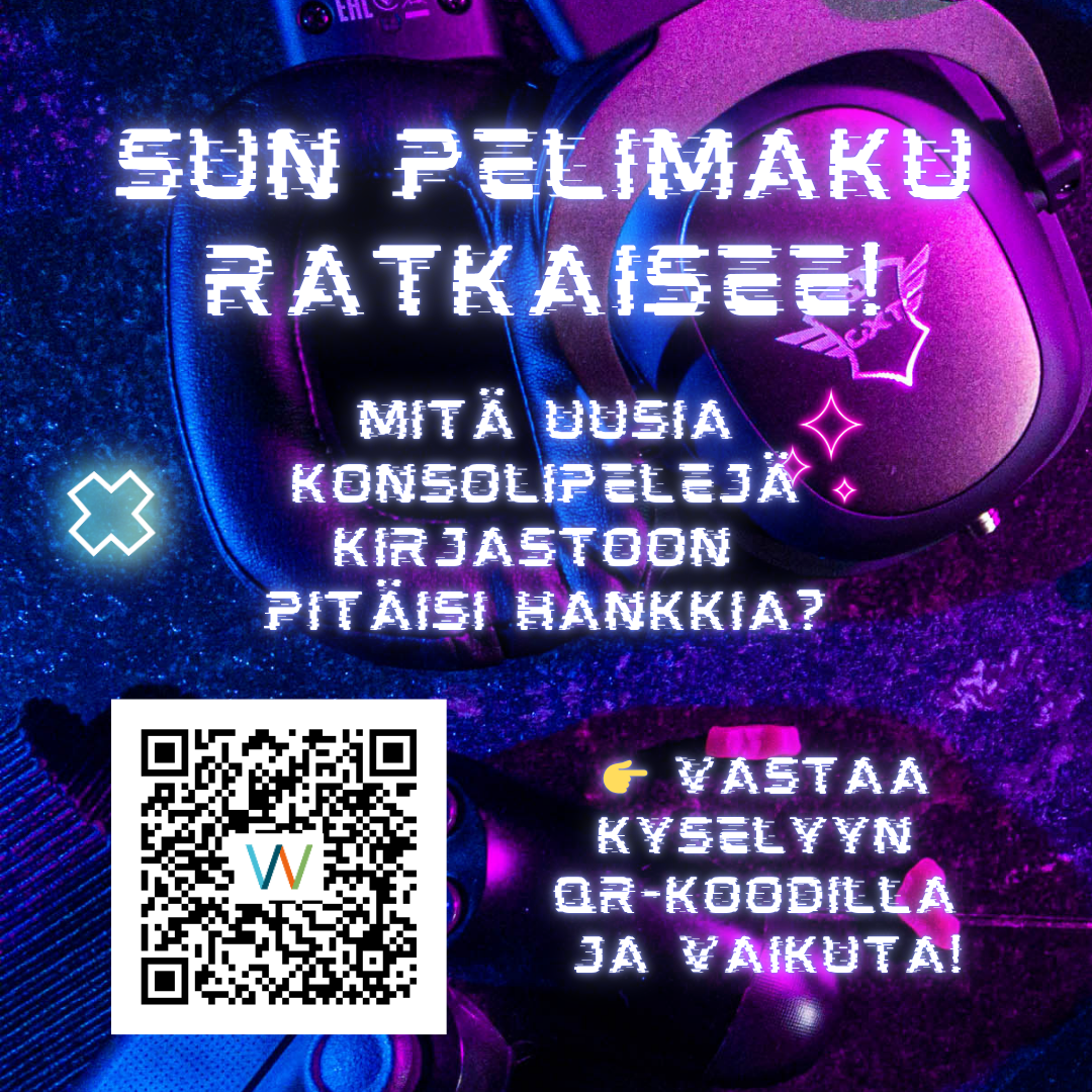Ehdota uusia hankittavia konsolipelejä kirjastoon kyselyn kautta