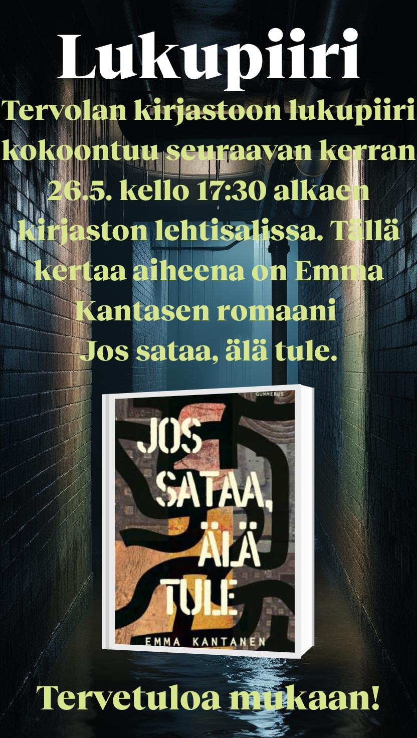 Lukupiiri_toukokuu Kirjaston lukupiiri kokoontuu 26.5.