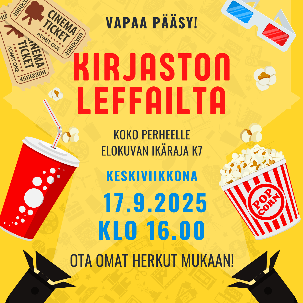 Kirjaston leffailta ke 17.9. klo 16 alkaen