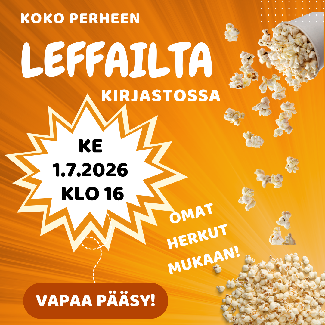 Koko perheen leffailta kirjastossa 1.7. klo 16