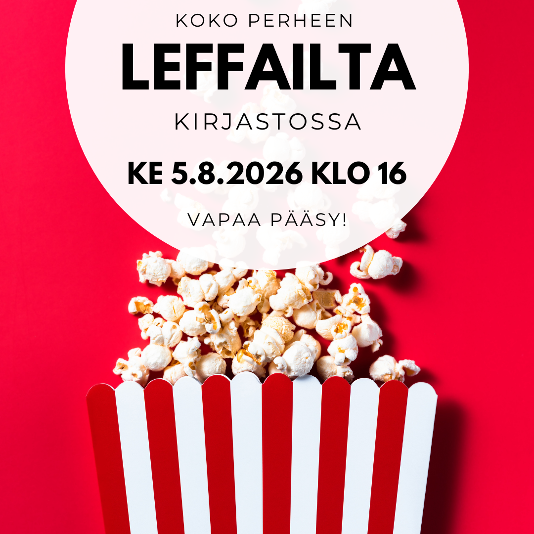 Koko perheen leffailta kirjastossa 5.8. klo 16