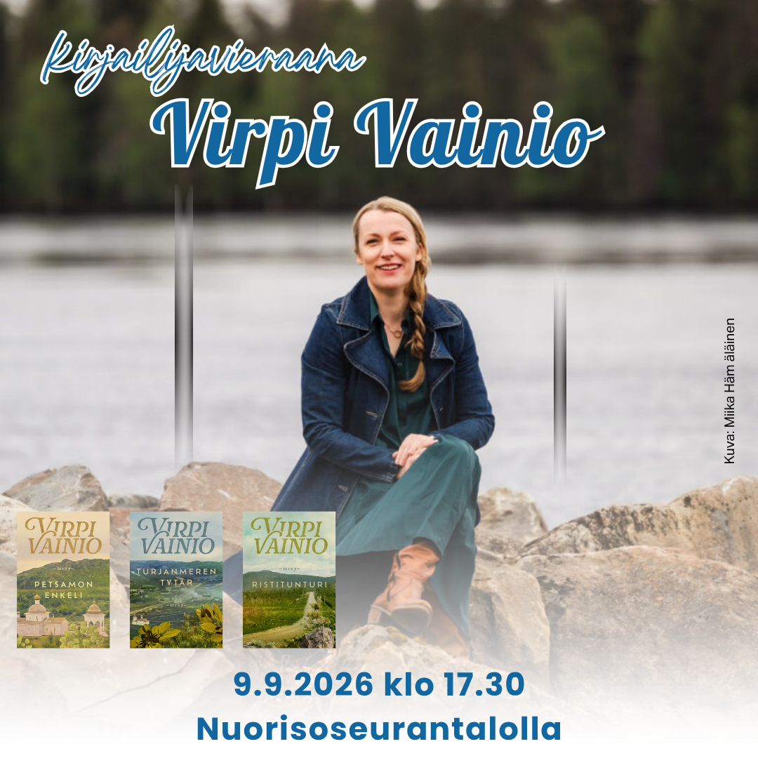 Virpi Vainion kirjailijavierailu 9.9. klo 17.30
